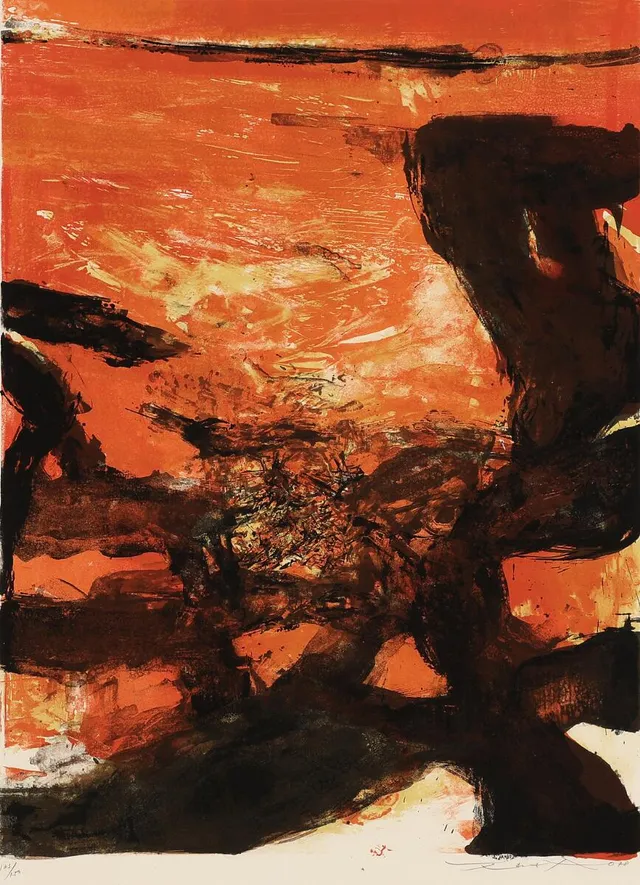 Untitled. Signed Zao Wou-Ki 78, 133/150. Lithograph in colours. Visible size 73×53 cm.