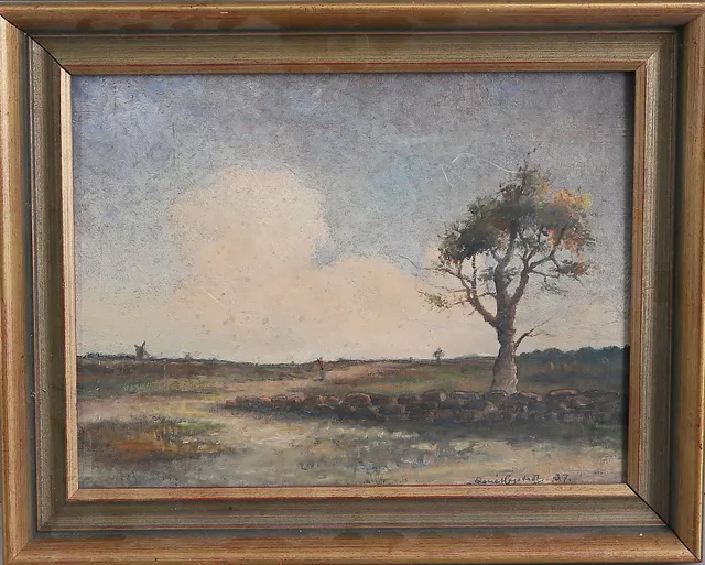 RENÉ HAGSTEDT. Ölandsmotiv, olja på pannå, signerad.