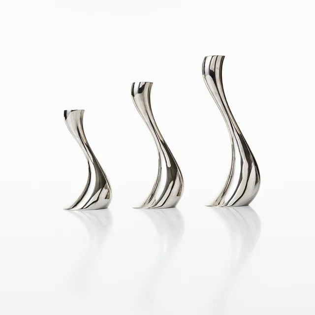 CONSTANTIN WORTMANN. Ljusstakar, 3st, "Cobra", Georg Jensen.