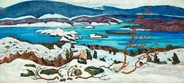 Helmer Osslund, "Stora sjöfallet i vinterskrud".
