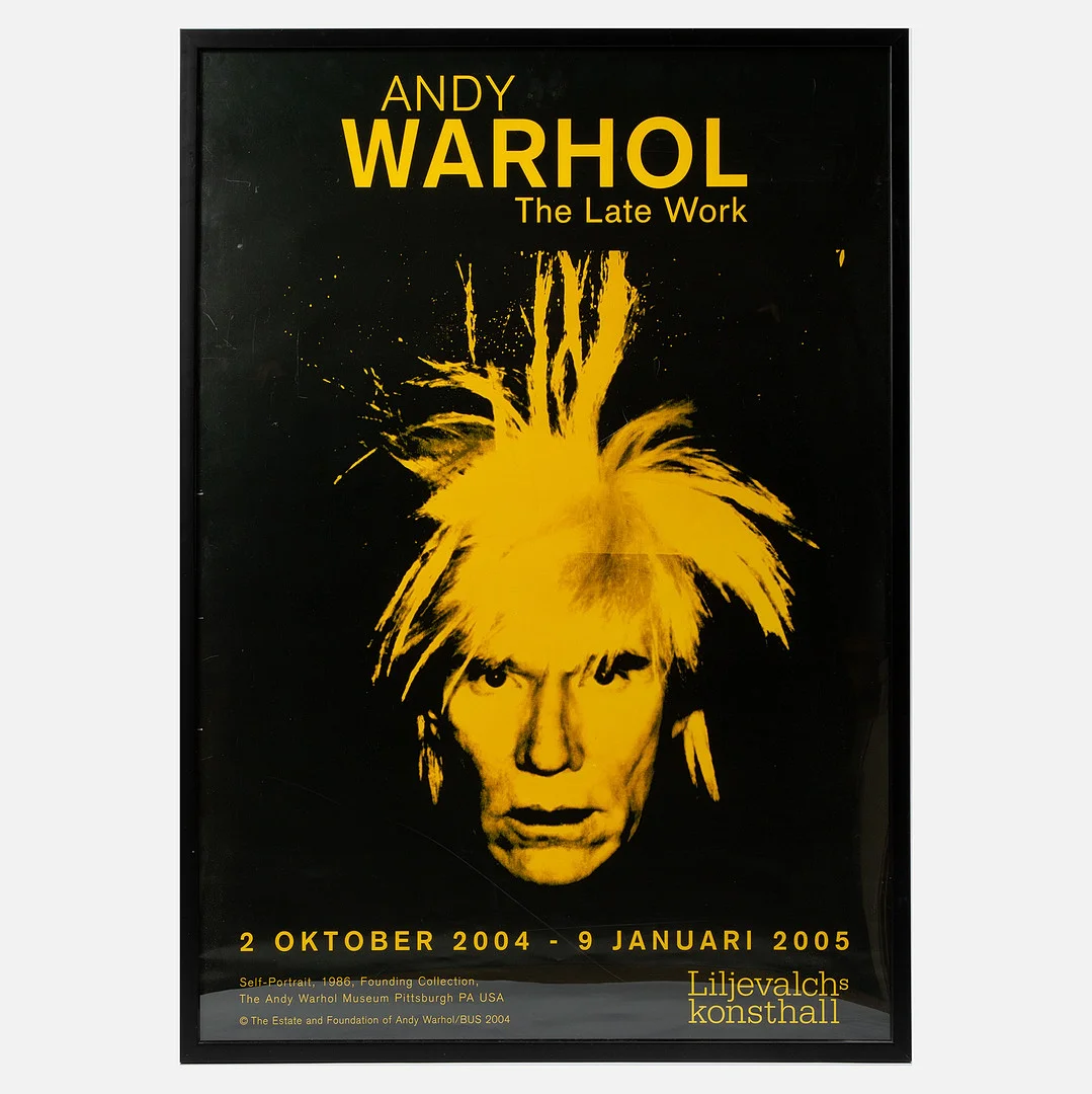 ANDY WARHOL. EFTER. Utställningsaffisch, "The Late Work", Liljevalchs konsthall, 2004-2005. — Engravings & Prints — Stockholms Auktionsverk Göteborg