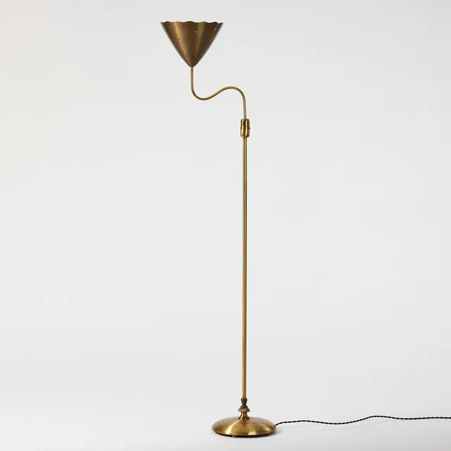 EINAR BÄCKSTRÖM. Golvlampa, sk uplight, Swedish Modern, mässing.