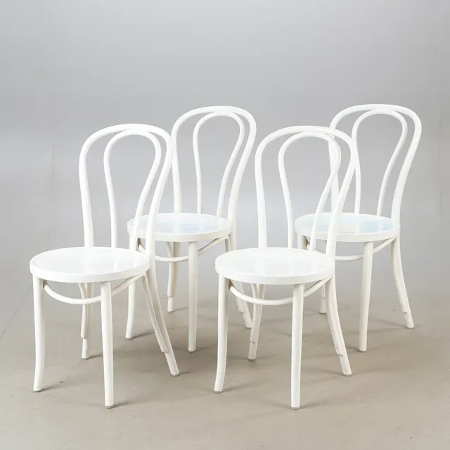 GILLIS LUNDGREN. Stolar, 4 stycken, "Öglan", trä, IKEA, 1900-talets senare hälft.