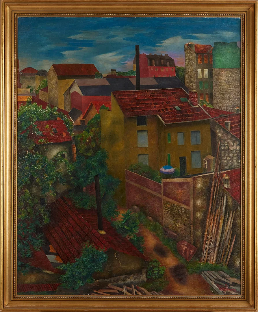 SVEN WESTMAN (1887-1962). Gatubild från Paris, signerad Sven R. Westman, olja på duk. — Paintings — Stockholms Auktionsverk Magasin 5