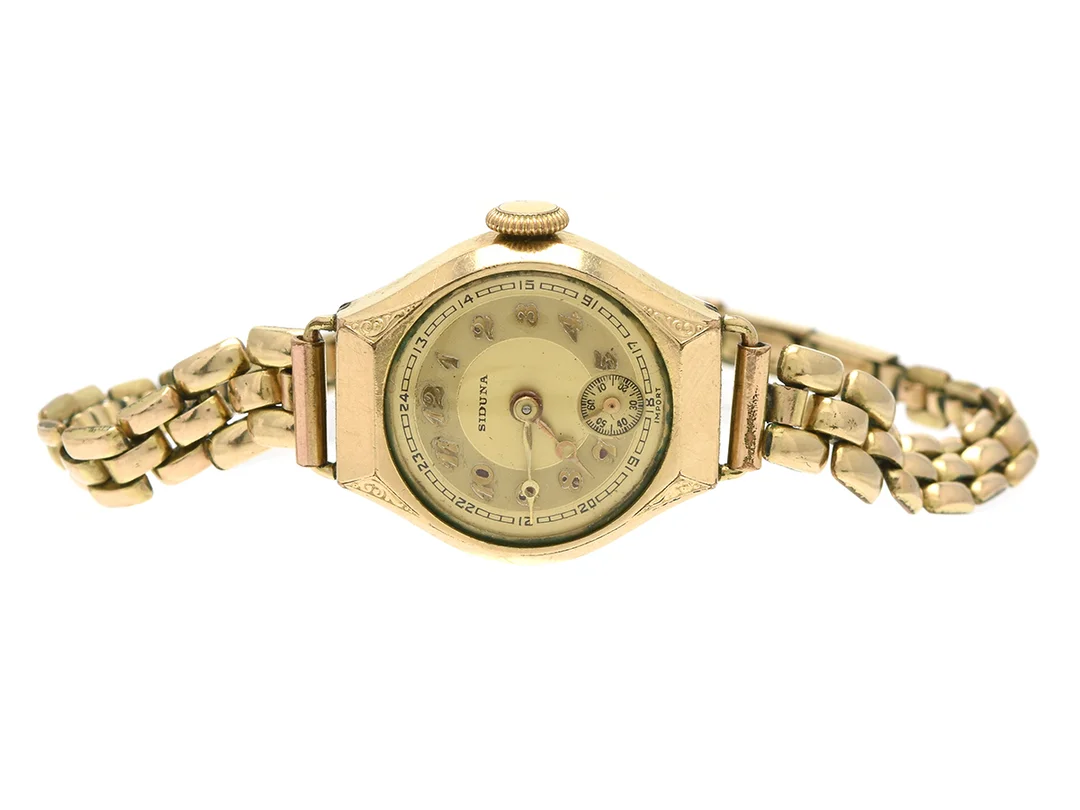 Siduna, damur 14K 21mm, armband i oädel metall, brv 17,9 — Klockor/Siduna — Kaplans