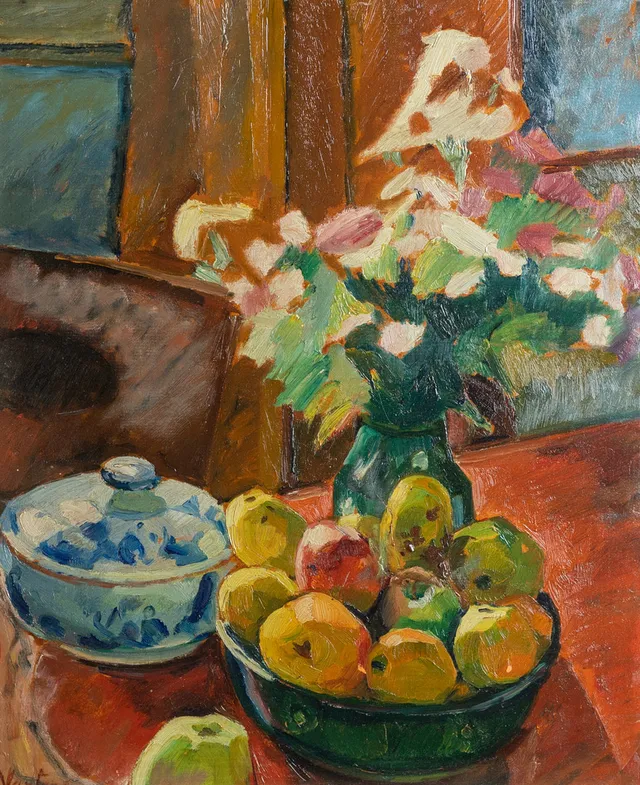 MOGENS VANTORE (1895-1977). Stillleben mit Obstschale.