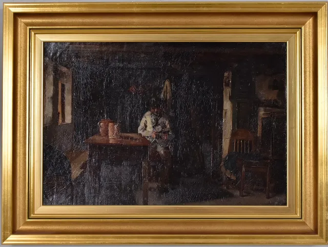 AXEL KULLE (1846 - 1908). Olja på duk uppfodrad på pannå.