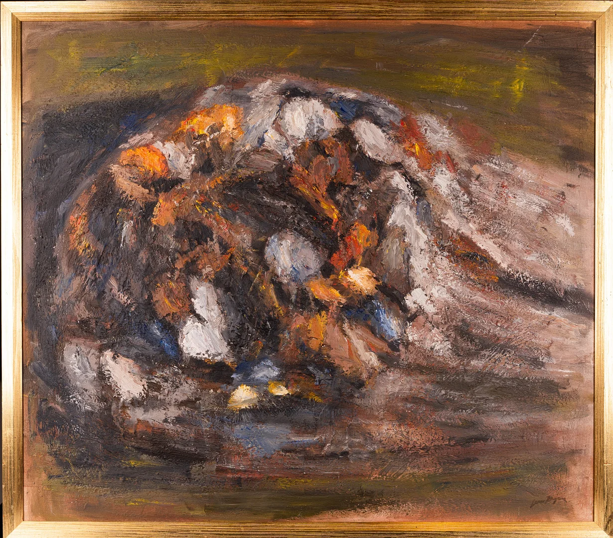 JEAN RAGNAR. Olja på pannå, "Höstvirvel", Signerad. — Paintings — Norrlands Auktionsverk