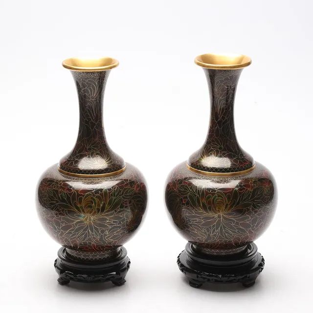 VASER, ett par, Cloisonné, Kina.