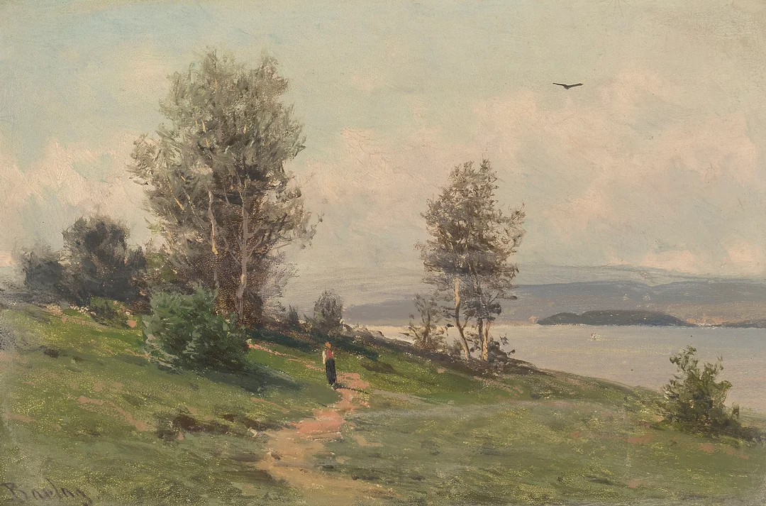 Barlag, Philip — Kvinne på sti — Kunst/Maleri — Blomqvist