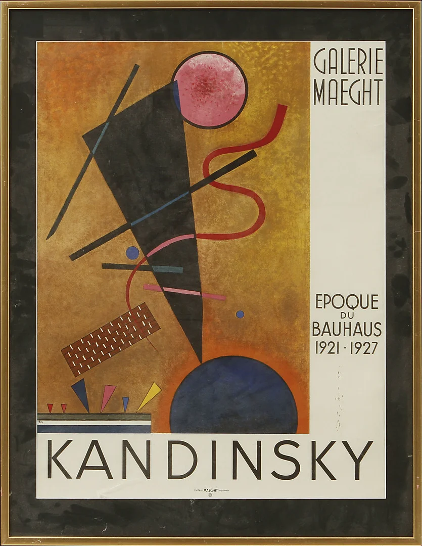 WASSILY KANDINSKY. utställningsaffisch, "Epoque du Bauhaus 1921- 1927", Galerie Maeght. — Engravings & Prints — Göteborgs Auktionsverk