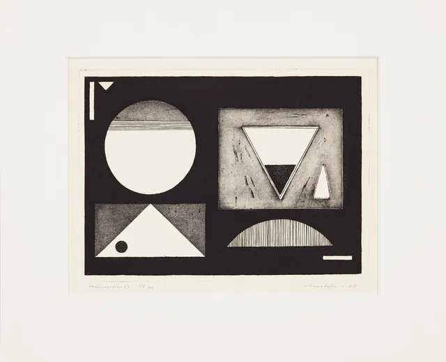 CURT BURSTRÖM. "Komposition 13", etsning, signerad, -60, 1/5 ex.