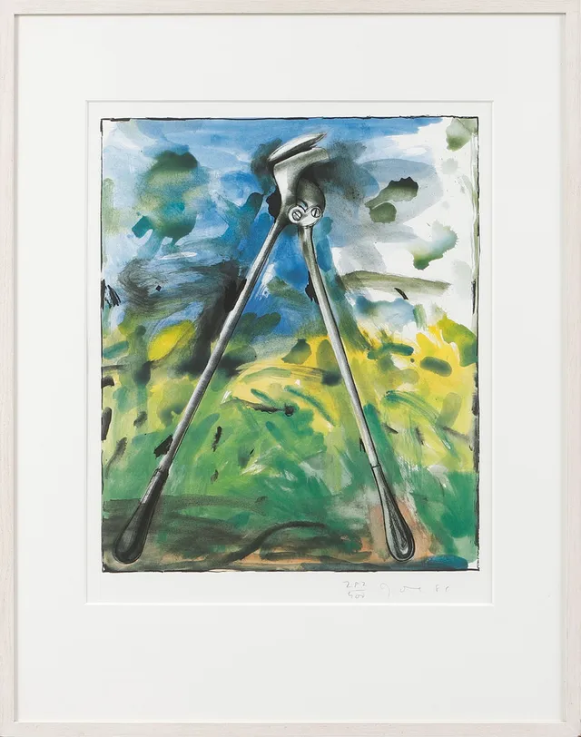 JIM DINE. "The Astra tool", färglitografi, signerad och numrerad 282/500.