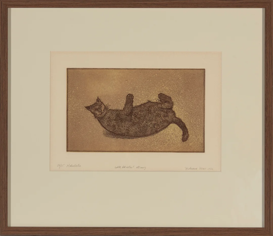 Finne, Ferdinand — "Heksekatta" 1980 — Kunst/Grafikk — Blomqvist