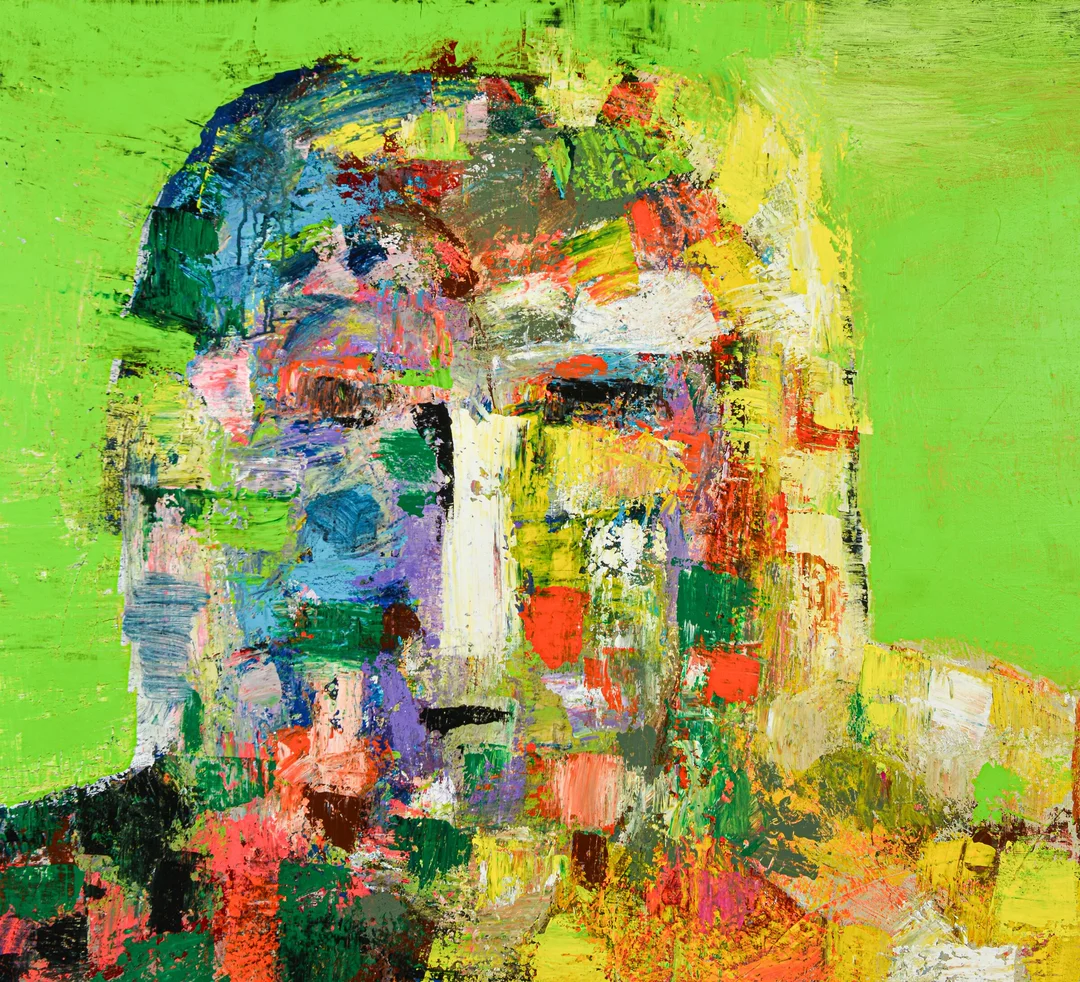 Lars Lundgren. Composition with face — Paintings and sculptures/Modern pictorial arts — Lauritz
