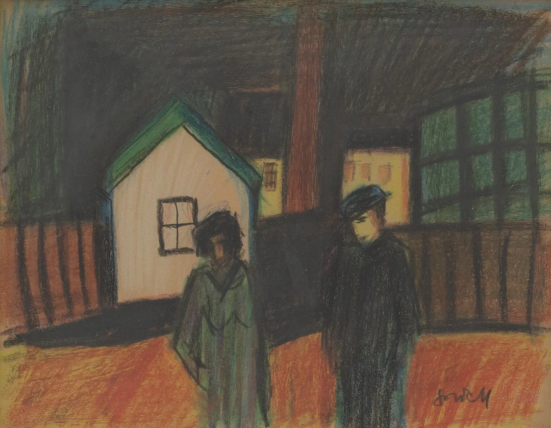 IVAN JORDELL. Kvällspromenad, pastell, signerad Jordell. — Paintings — Garpenhus Auktioner