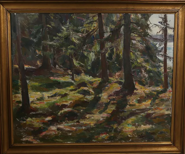 STINA TIREN. Landskap, olja på duk, signerad samt daterad -39.