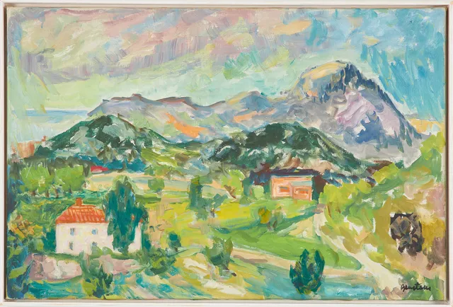 BENGTOLLE OLDINGER. "La Côte d'Azur", olja på duk, signerad Bengtolle.
