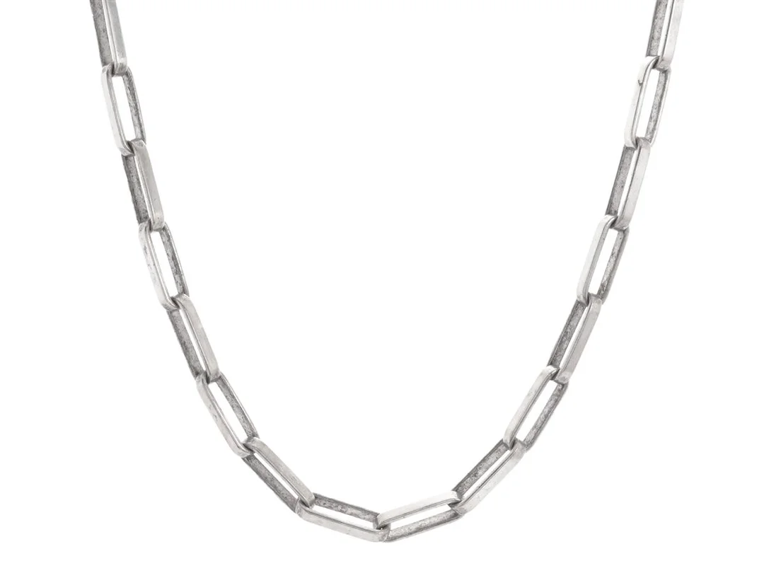 HALSKEDJA, sterlingsilver, fantasilänk, längd ca 65,9 cm, vikt ca 45,5 g. — Smycken/Collier — Kaplans