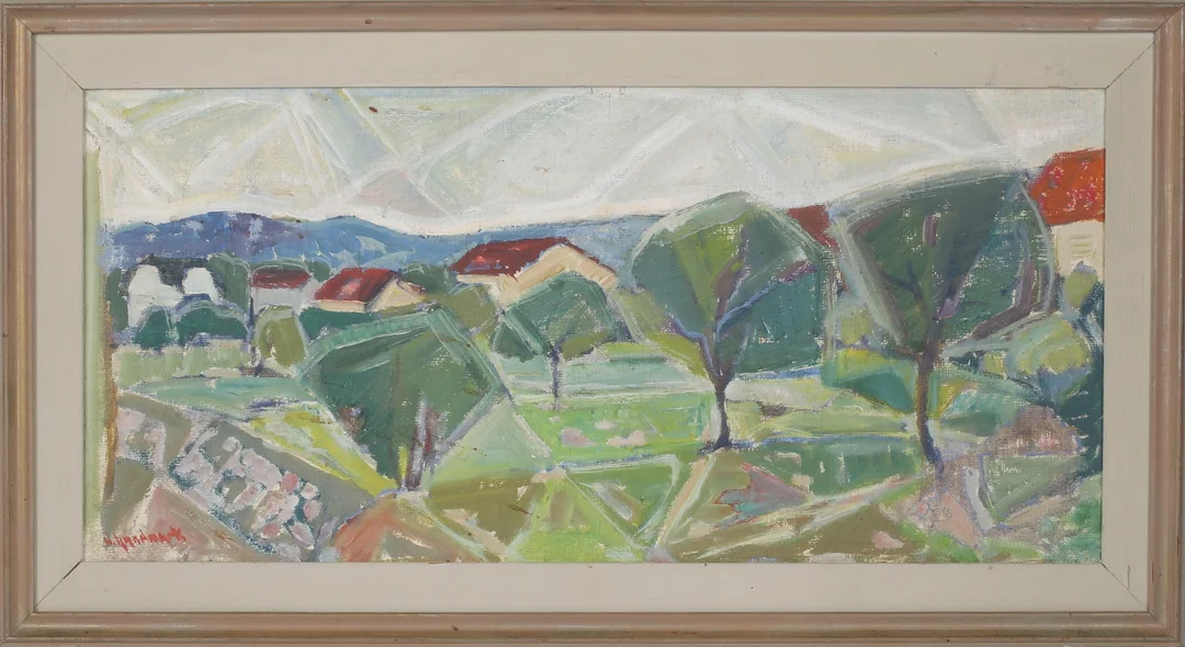 RUNE LUNDMARK. Träd, olja på juteduk, signerad. — Paintings — Stadsauktion Sundsvall