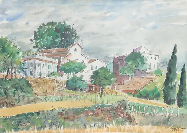 CATALAN SCHOOL, 20TH CENTURY. Rural view.