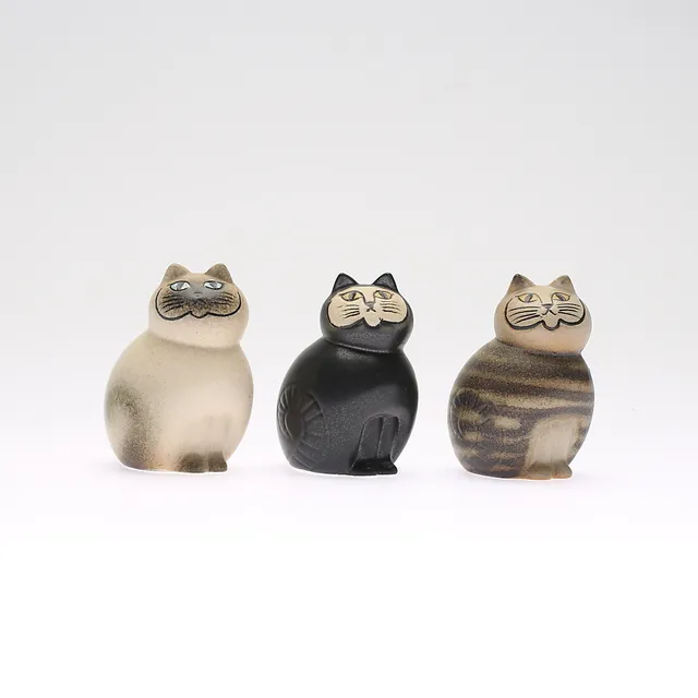 LISA LARSON. 3 st, stengods, "Mia Mini", Gustavsberg.