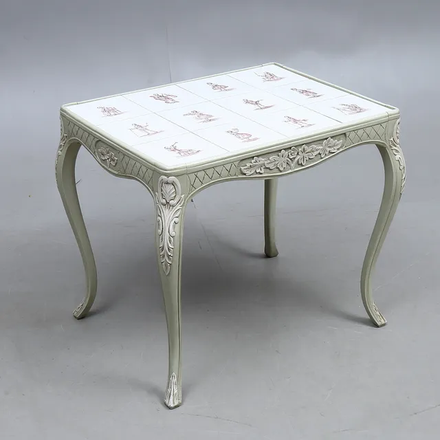 SOFFBORD, med kakelplattor, rokoko stil, 1900-tal.