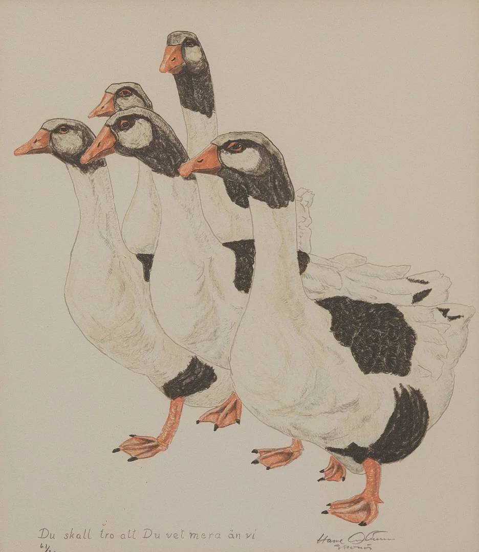 HASSE ANDERSSON (1926-2003). Betitlad, litografi nr 61/300, signerad. — Engravings & Prints — Garpenhus Auktioner