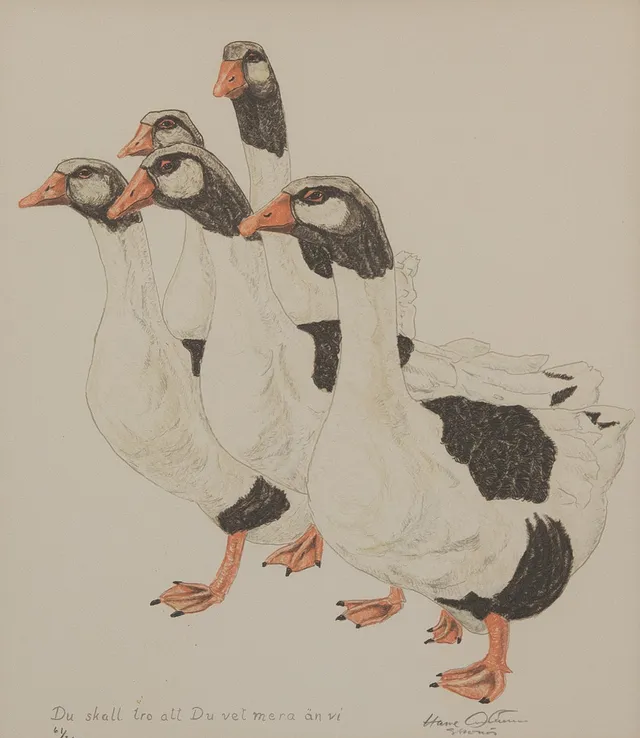 HASSE ANDERSSON (1926-2003). Betitlad, litografi nr 61/300, signerad.
