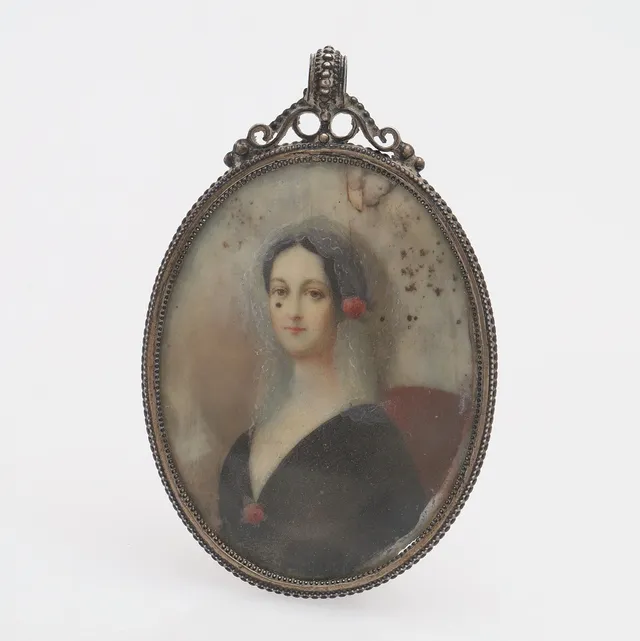 MINIATYRMÅLNING/HÄNGE, 1800-talets mitt.