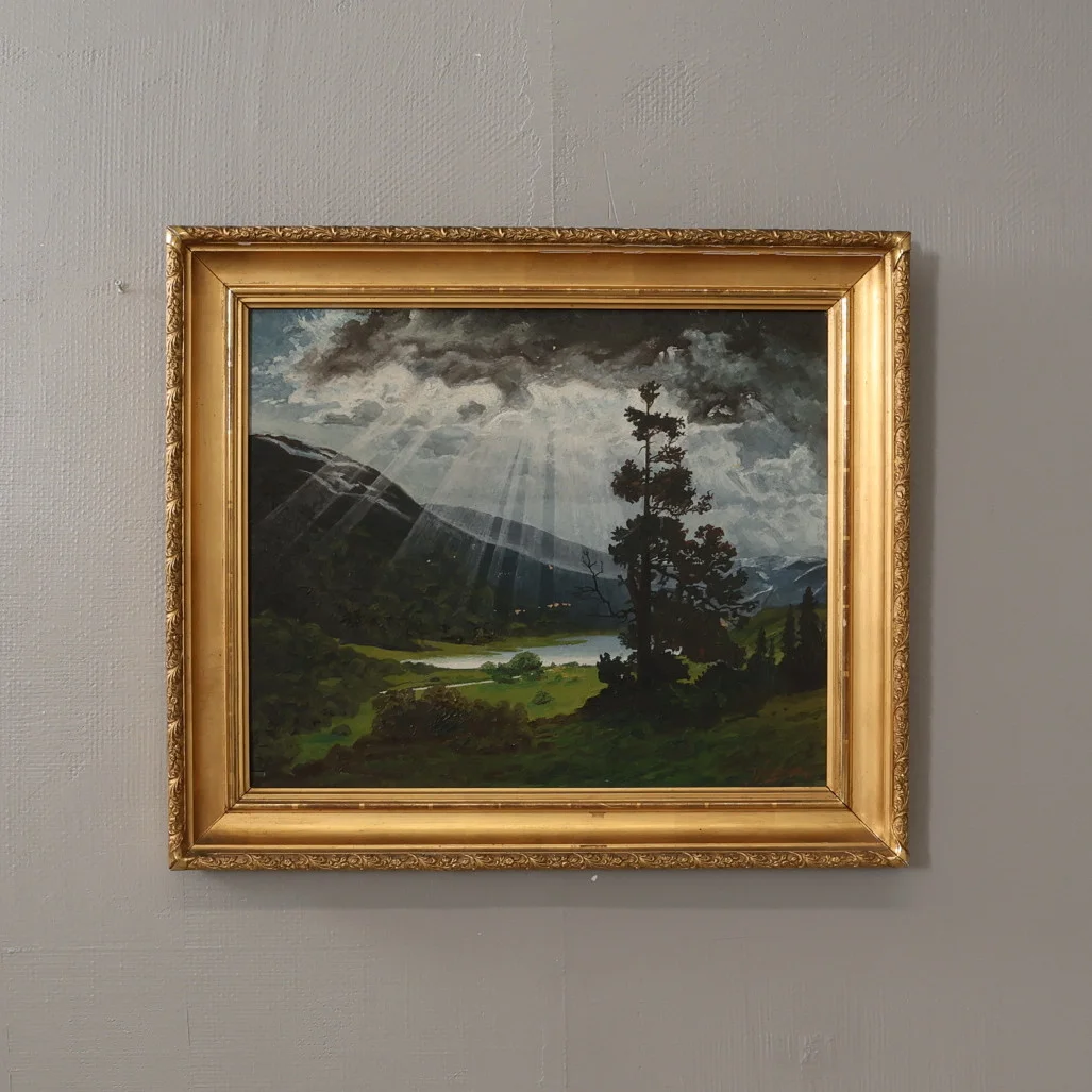 OIDENTIFIERAD KONSTNÄR. OLJA PÅ DUK signerad T Nilsson. — Paintings — Höörs Auktionshall