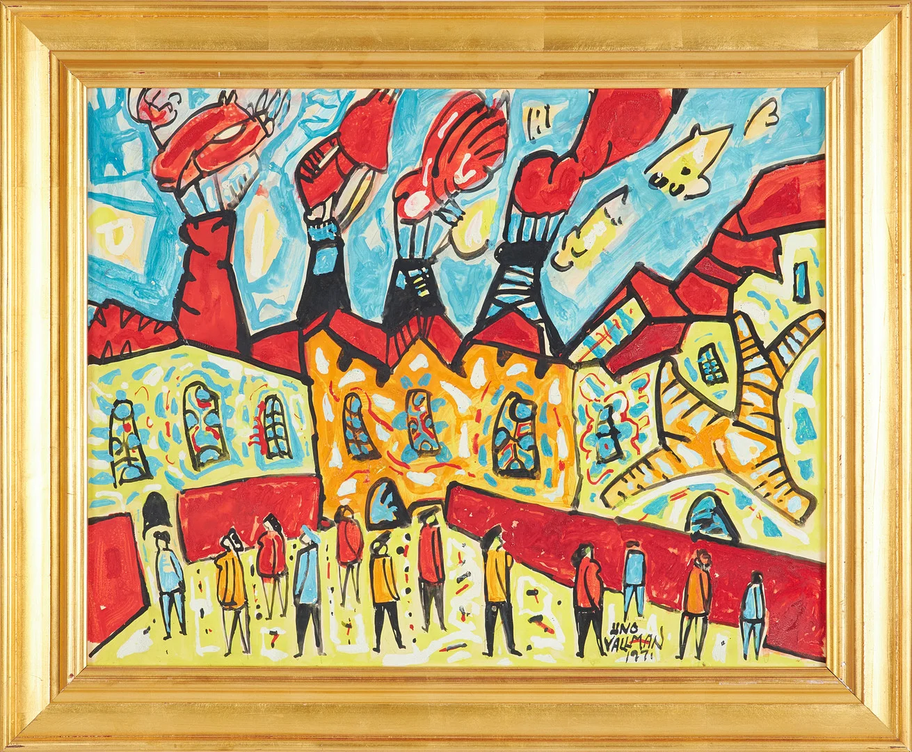 UNO VALLMAN. olja på pannå, signerad och daterad 1971. — Paintings — Stockholms Auktionsverk Sickla