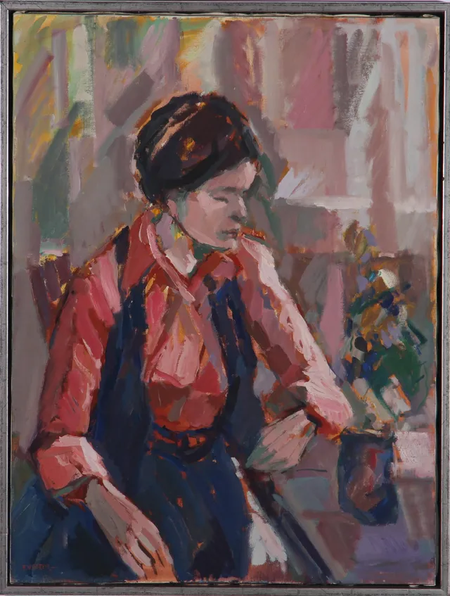Franz Vester Pedersen. Portrait of a Seated Woman