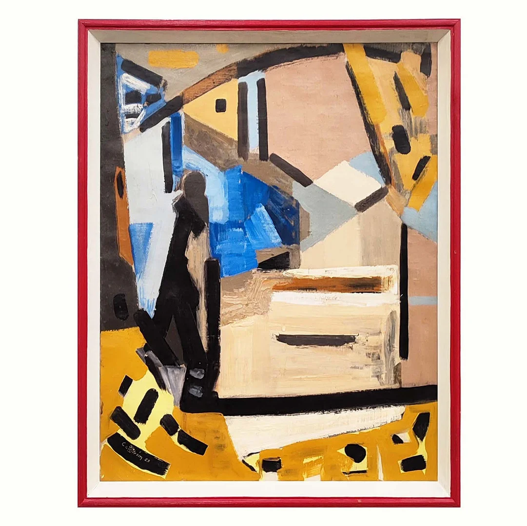 OLLE CARLSTRÖM (SWEDISH 1920-2007). ABSTRACT COMPOSITION. — Paintings — Lots Road Auctions