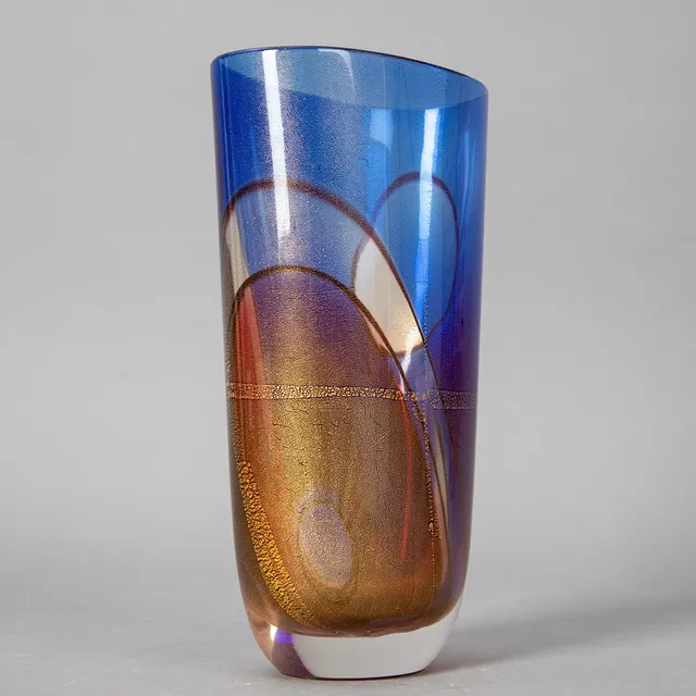 ARCHIMEDE SEGUSO. Seguso. Murano Glas Vase 'Carnevale'. Italien, 1980er Jahre.