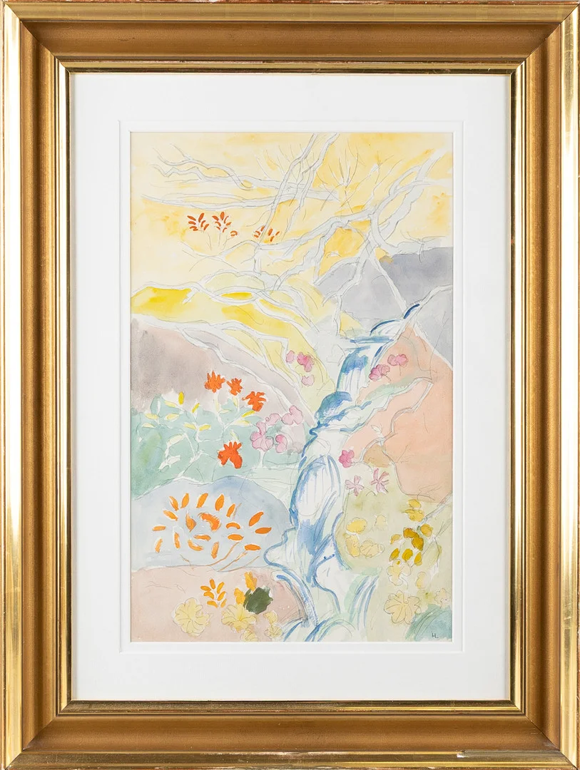 HILDING LINNQVIST. Akvarell, signerad HL. — Paintings — Stockholms Auktionsverk Helsingborg
