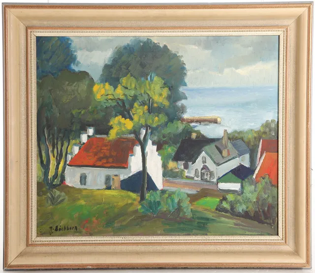 JACK EICHBORN. 1906-1981. Olja på duk, motiv från Arild.