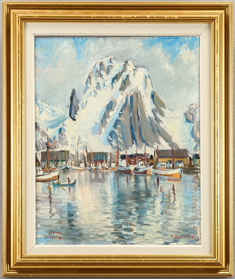 ODD HELMERSEN. Olja på pannå, signerad. — Paintings — Karlstad Hammarö Auktionsverk