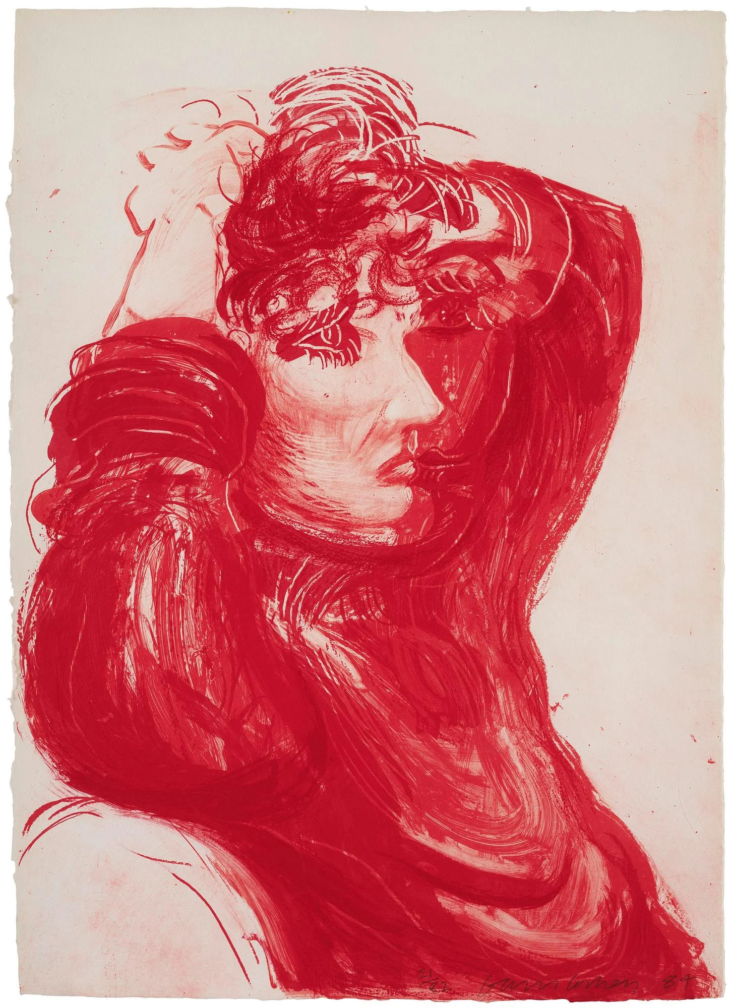 David Hockney, "Red Celia" ur: "Moving Focus". — Bukowskis