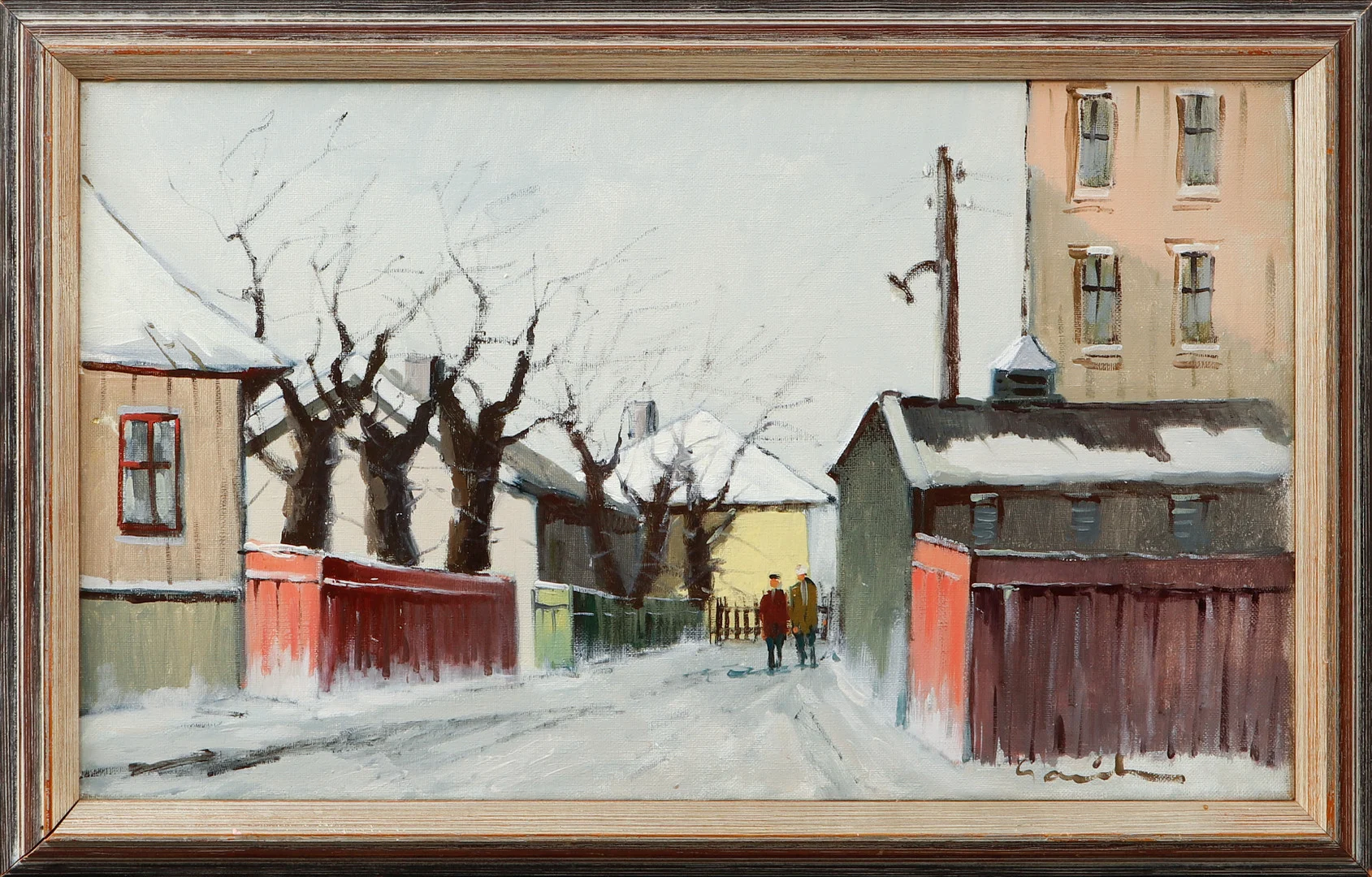 TAGE GAVIK. "Gröna gatan, Majorna", olja på duk, signerad. — Paintings — Göteborgs Auktionsverk