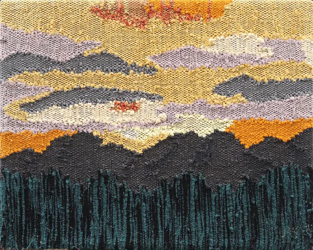 URSULA HÄRDELIN KARLSTEDT. Sunset Over the Catskills, konstvävnad, signerad och daterad.