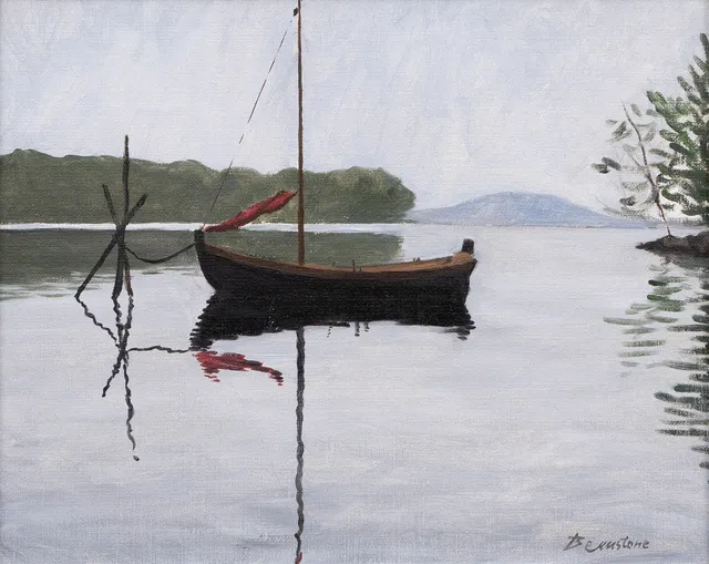 KAJ BERNSTONE (FÖDD 1946). Segelbåt, olja på duk, signerad.
