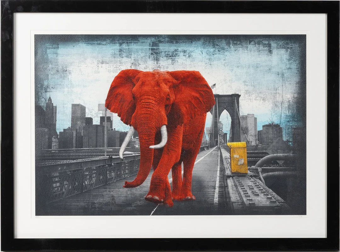 LARS TUNEBO. "Tripping on Brooklyn Bridge". — Engravings & Prints — Stockholms Auktionsverk Helsingborg