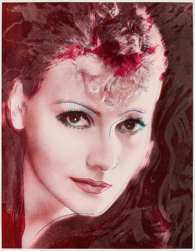 RUPERT JASEN SMITH (USA, 1953-1989). Greta Garbo: New Age, färgserigrafi.