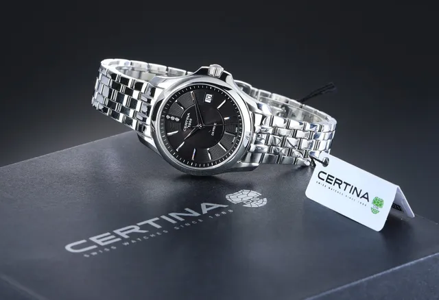 Certina 'DS Prime'. Midsize dameur i stål med diamantbesat skive, 2022
