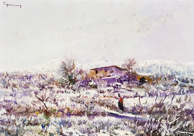 RAMON DE CAPMANY. Snowy landscape.