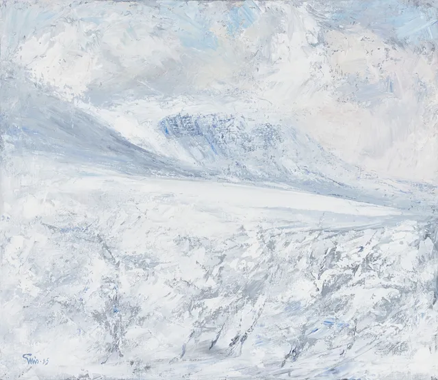 BENGT ELLIS (1923-2007): "Vinter vid Skarvarna, Funäsdalen", signerad Ellis -85, olja på duk.
