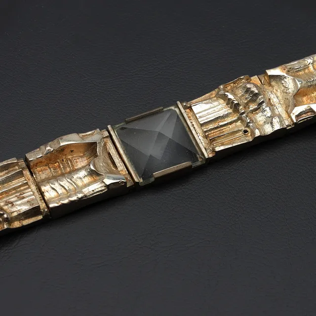 JORMA LAINE. Armband med sten, silver, Finland, 1970-tal.