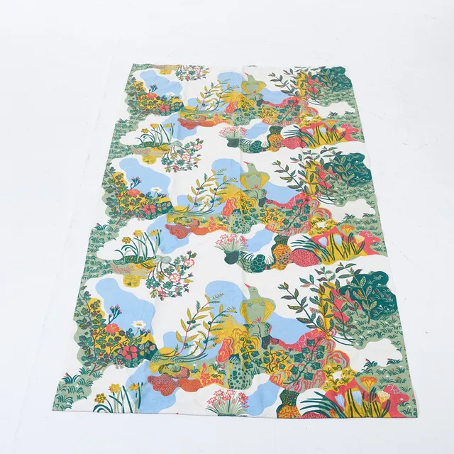 JOSEF FRANK. "Anakreon", gardinvåder, 1 par, Firma Svenskt Tenn, linne.