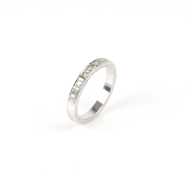 Jørgen Larsen: A diamond eternity ring of 14k white gold, approx. 0.24 ct. Size 56.5.